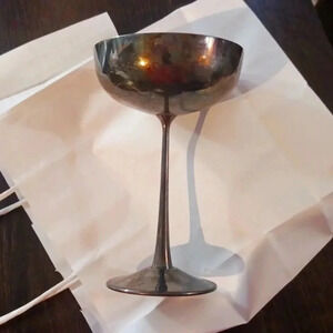 Antique stainless steel wine glass..collectable choice